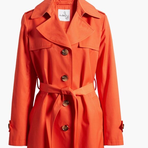 Sam Edelman Jackets & Blazers - Sam Edelman. Size Lg. Mid-length. Poppy Orange. Gorgeous Trench!